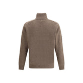 Brooksfield Brown Fleece Wool Turtleneck